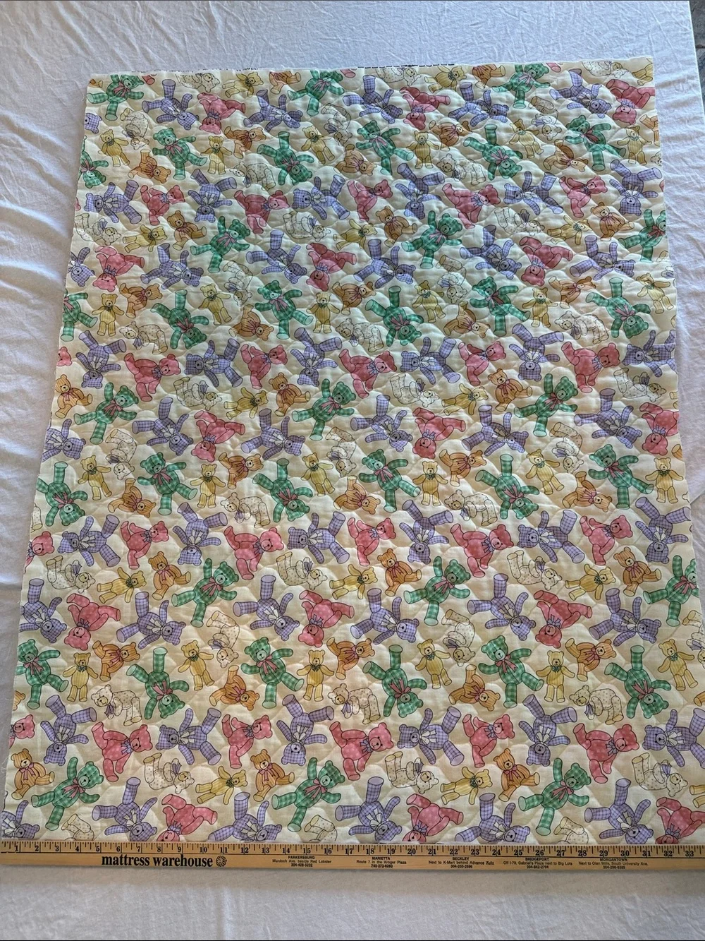 Vintage VIP Cranston Print Works “Cheater” Quilt Print Teddy Bears Panel Only